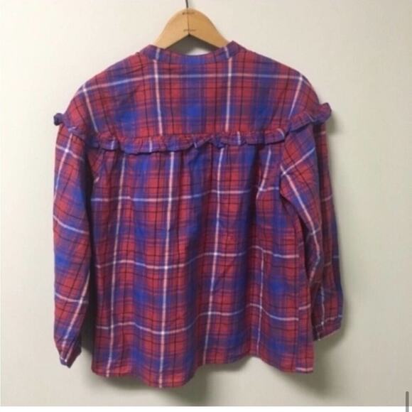 Madewell Plaid Button Down Top Size Medium - Picture 6 of 8